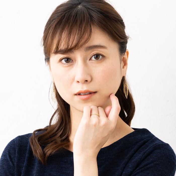 ミラーカット 極細 リング K18 YG PG シンプルデザイン 重ね付け 18金 指輪 イエローゴールド ピンクゴールドの画像