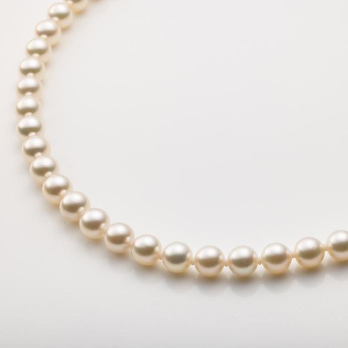 あこや真珠ネックレス  パールネックレス イヤリングorピアスセット 7mm 花珠 アコヤ 真珠ネックレス 選べる長さ 42cm 45cm＊専用ケース、専門機関の鑑別書付きの画像