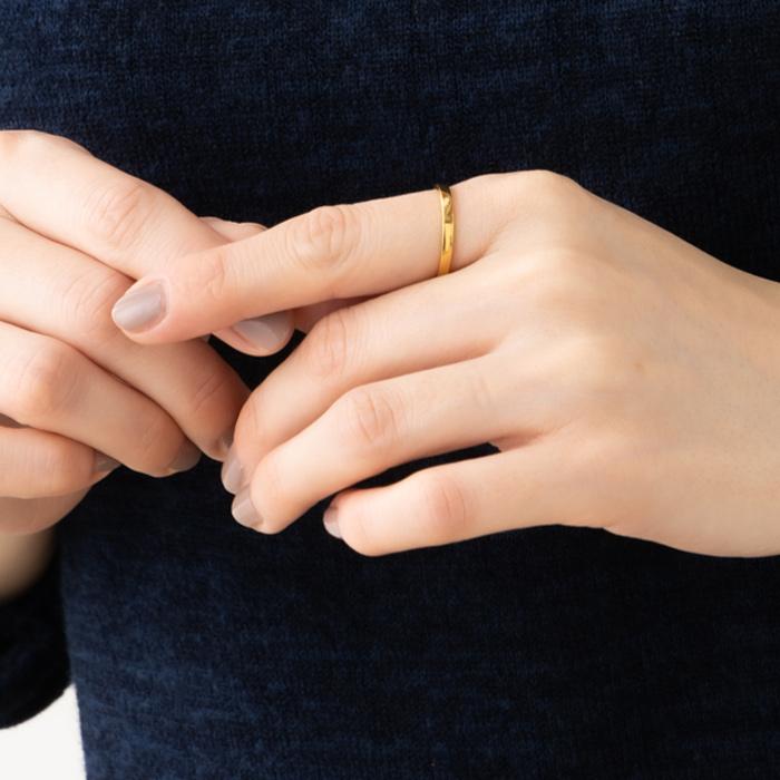 24金 K24 純金 リング 指輪 ゴールド 豪華 平打ち デザイン 約1.8g(10