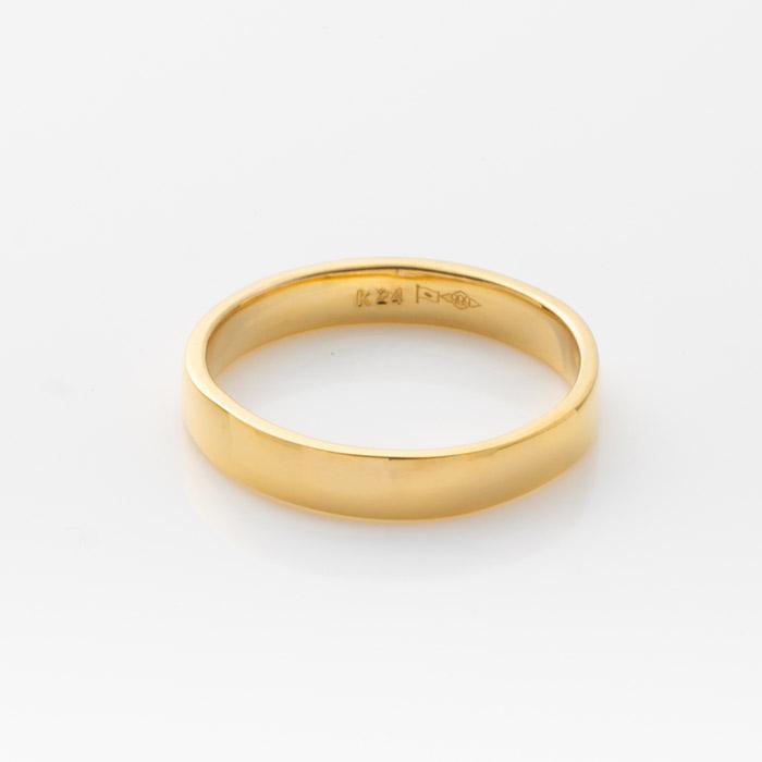 純金 24金 K24 リング 均一幅 指輪 ゴールド 華やか 甲丸デザイン 約