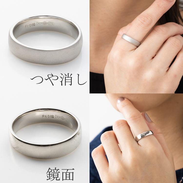 つや消し 純プラチナ Pt999 リング 均一幅 指輪 華やか 甲丸デザイン 幅約3.3mm 約3.1ｇ(11号基準) 艶消し マット【造幣局品位証明刻印】の画像