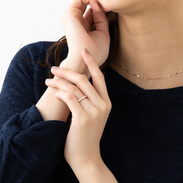 PTプリンセスカットピンクダイヤハーフエタニティリング ローズカットピンクサファイア ダイヤモンドハーフエタニティリング PS