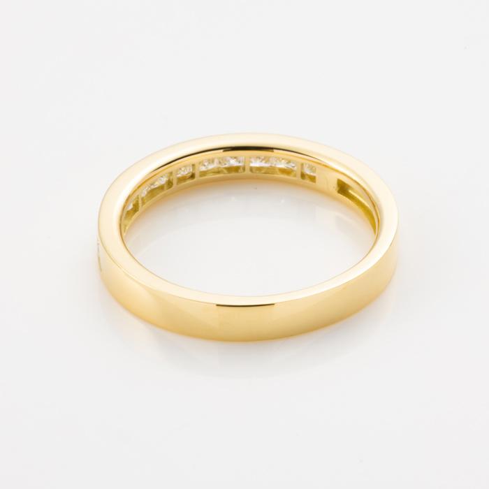 ハーフエタニティリング K18YG プリンセスカット ダイヤモンド 計0.5ct 