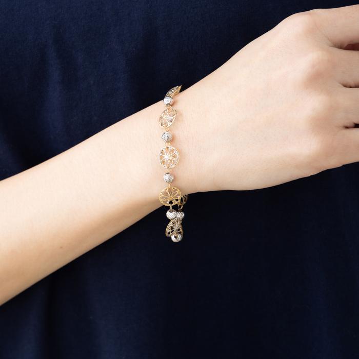 K18YG×K18WG コンビブレスレット Cartier - カルティエ ブレスレット コンビカラー チェーン