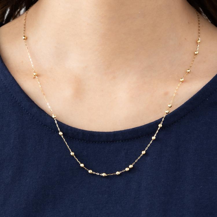 新品未使用品　K18 フレスカデザイン3点セット　イエローゴールド　ネックレス 約50cm ミラーボール デザイン ネックレス トリオカラー K18 YG PG WG