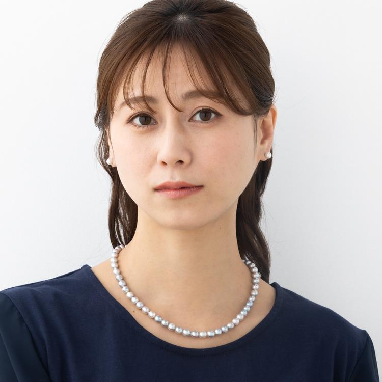 アコヤ真珠ナチュラルカラーのネックレス あこや真珠 約44cm 7mm珠 ナチュラルカラー ネックレス アコヤ 真珠