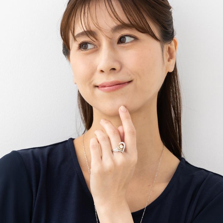 ハート ダイヤモンド プラチナ900 K18 YG リング 0.5カラット UP Pt900 