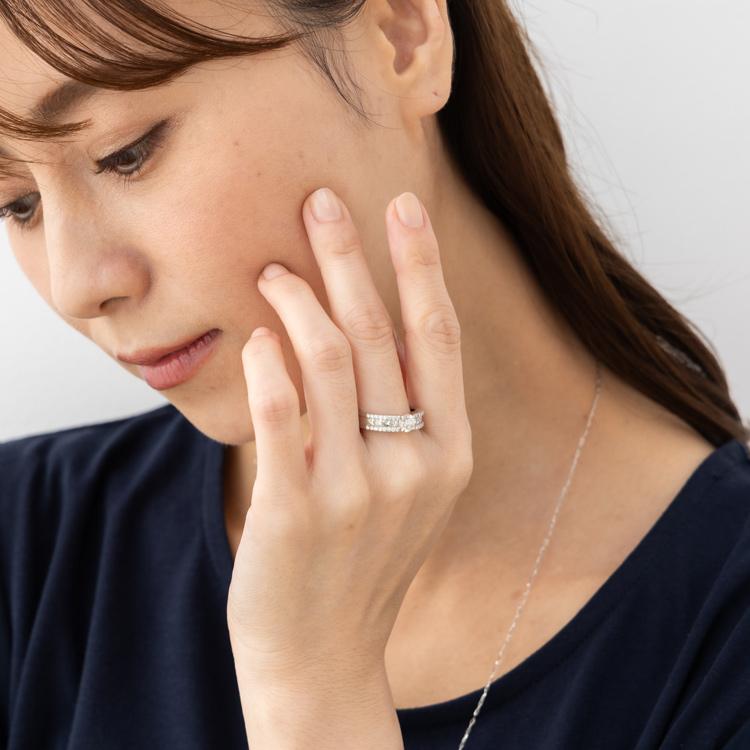 ダイヤモンド Pt900 エタニティ リング 0.5カラット UP プラチナ900 ダイヤ 指輪 天然ダイヤモンド レディース ウェディング 記念日 誕生日 プレゼント_8