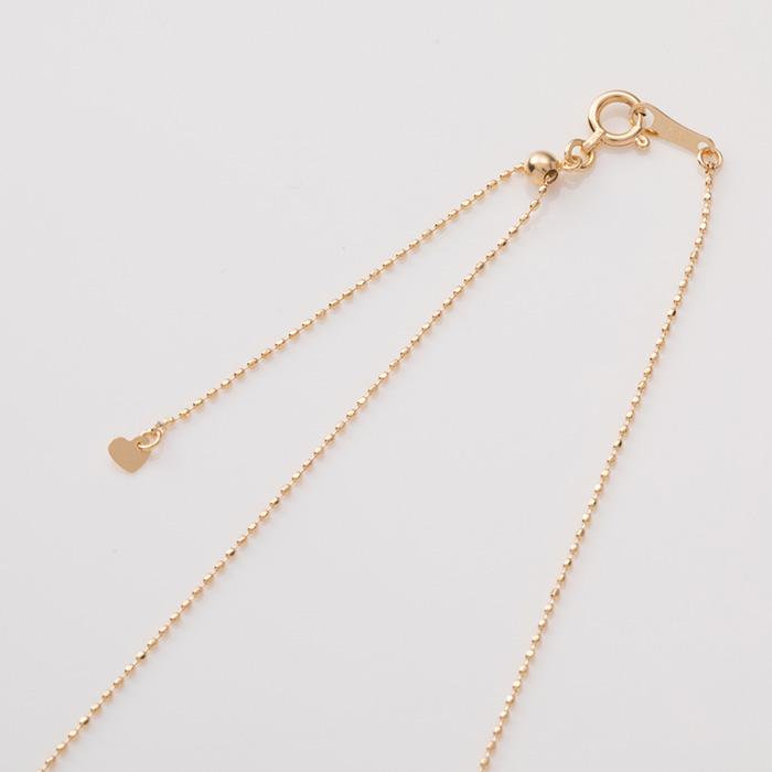 カットボール チェーン スライドアジャスター付き K18 YG PG Pt850 チェーン幅約0.8mm K18ネックレス プラチナネックレス シンプルネックレス 18金 プラチナ850の画像