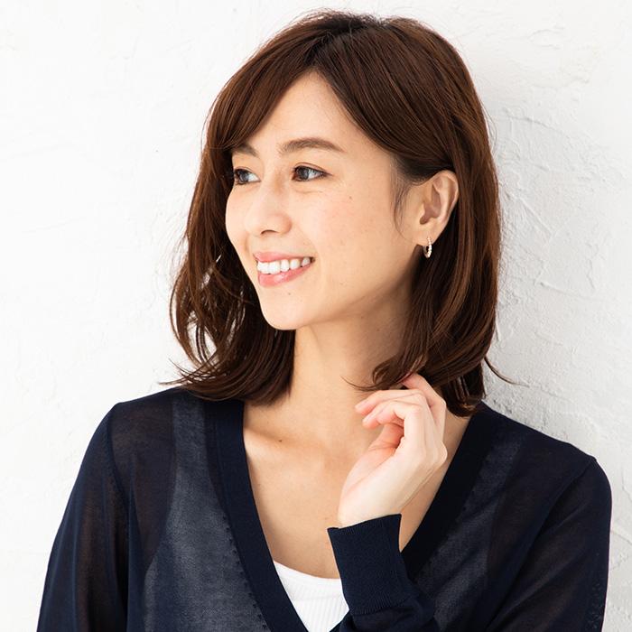 ピンキーリングピアス フープピアス ラージ ゴールドピアス K18/WG  K18PG/WG  コンビカラー 約1.3g(左右合計) 18金 ゴールド ホワイトゴールド ピンクゴールドの画像
