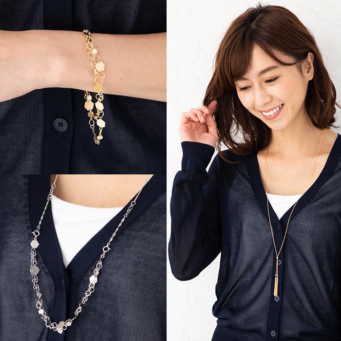 コンバーチブルタイプ ロングネックレス＆ブレスレット(セパレート 
