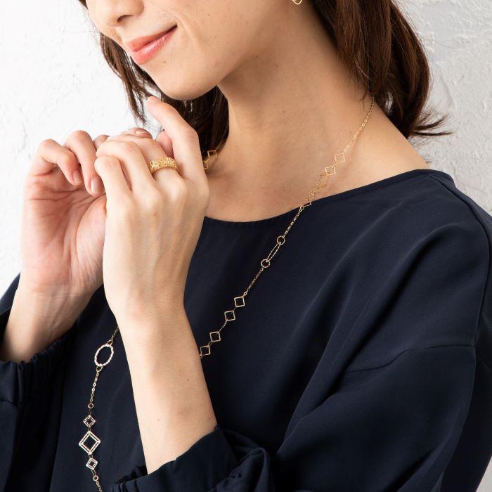 リング アラベスクデザイン 透かしデザイン 18金 K18YG ゴールド 指輪