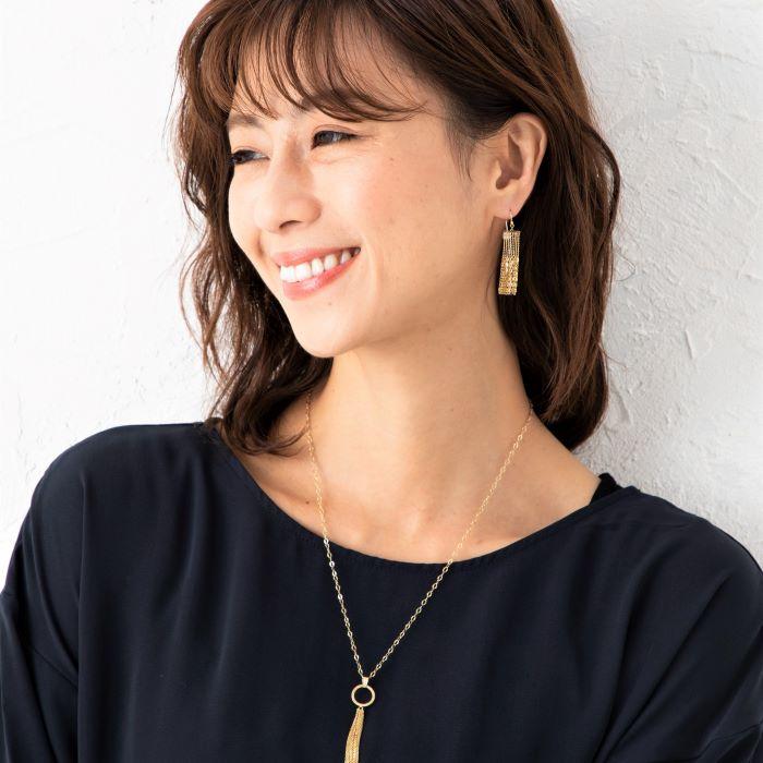 オットフリンジピアス  約1.5g 左右合計 K18  18金 ゴールドピアスの画像
