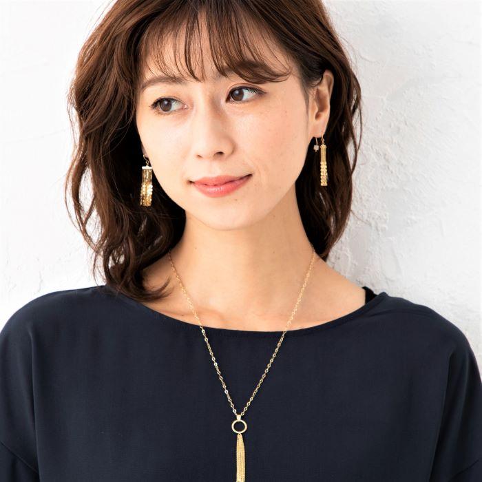オットフリンジピアス  約1.5g 左右合計 K18  18金 ゴールドピアスの画像