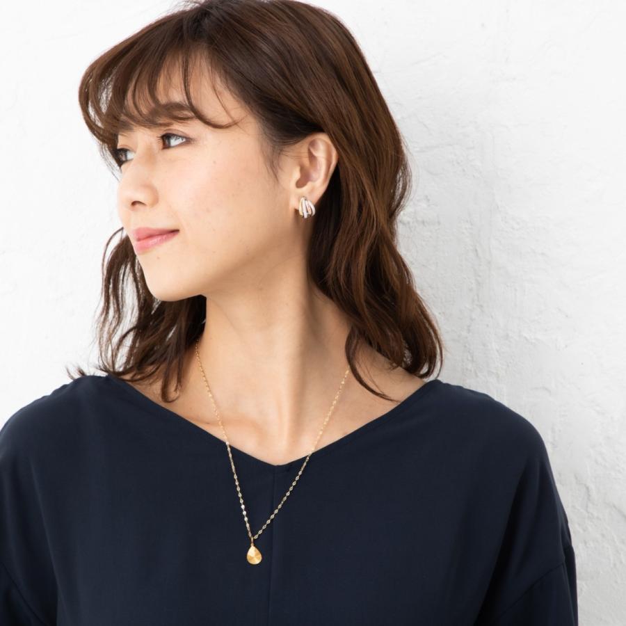 K18YG/K18PG/K14WG スリーカラー キャトルフープピアス 重さ約2g 18金