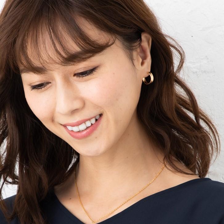 ゴールド　21mm 18金　12サイズ　フープピアス 楽天市場】ピンキーリングピアス フープピアス 約0.8g (左右合計