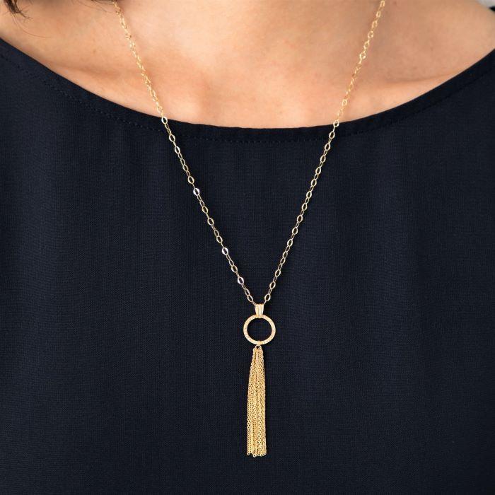 サークルフリンジ ペンダントトップ 約1.15g ペンダント 18金 ゴールド