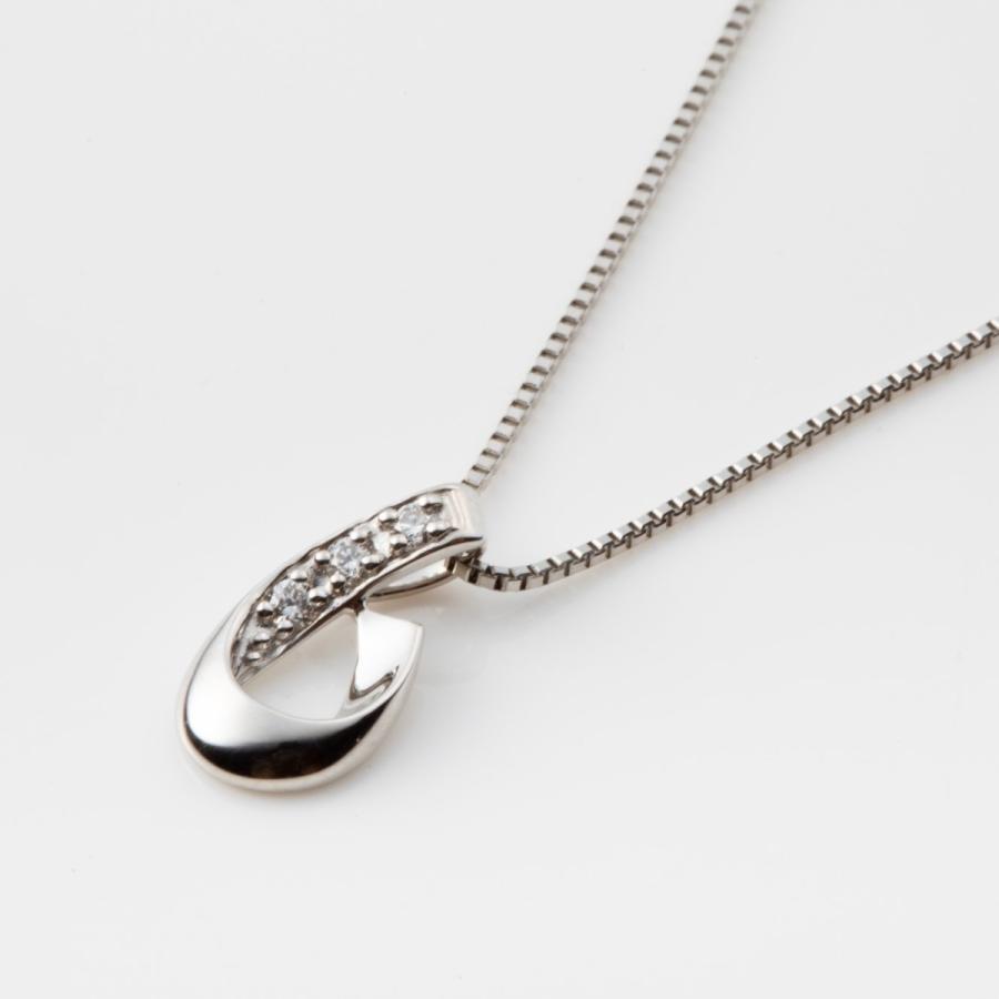 Pt999 プラチナ　カレントドロップ　ダイヤペンダントトップ 重さ約1.35g　ダイヤモンド計0.06ct　純プラチナ