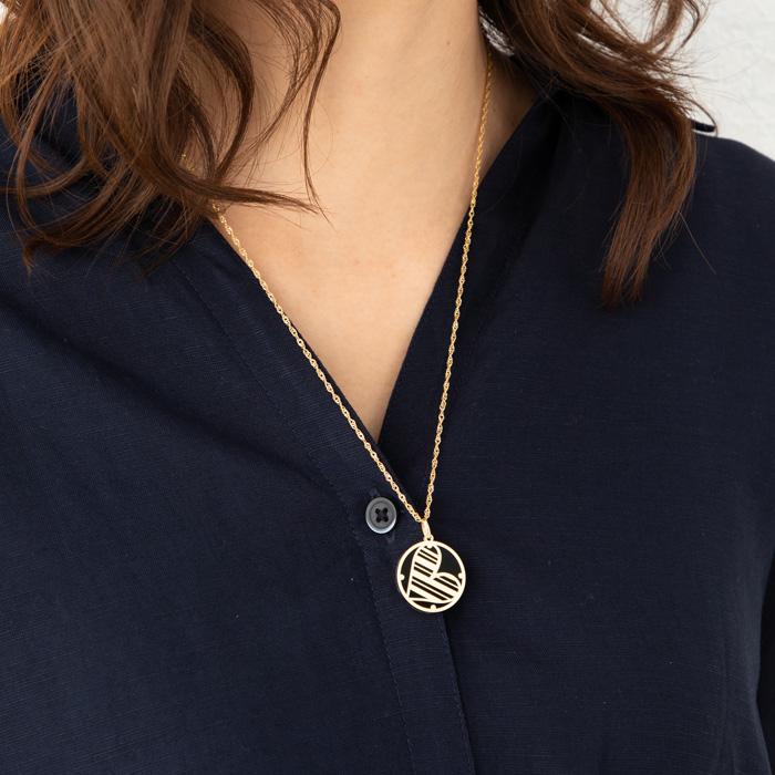 ペンダントトップ ハートデザイン リバーシブル オニキス 18金 K18 YG