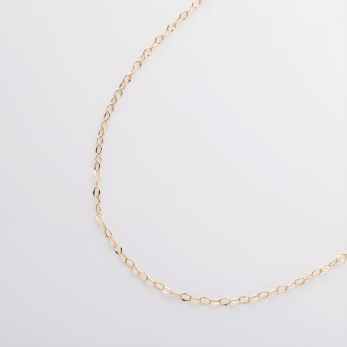 【約45cm】チェーン幅約2mm 中空アズキ チェーン 18金 ネックレス K18 YG WG レディース ゴールド ホワイトゴールド 約0.79g k18ネックレス k18の画像