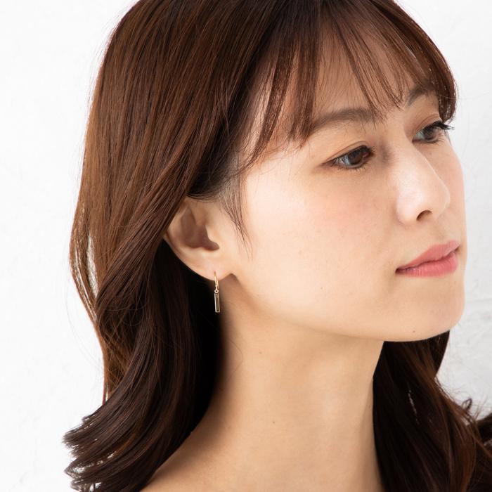 バー ピアス 揺れる フック Pt900 プラチナ900 約2g(左右合計) : J 