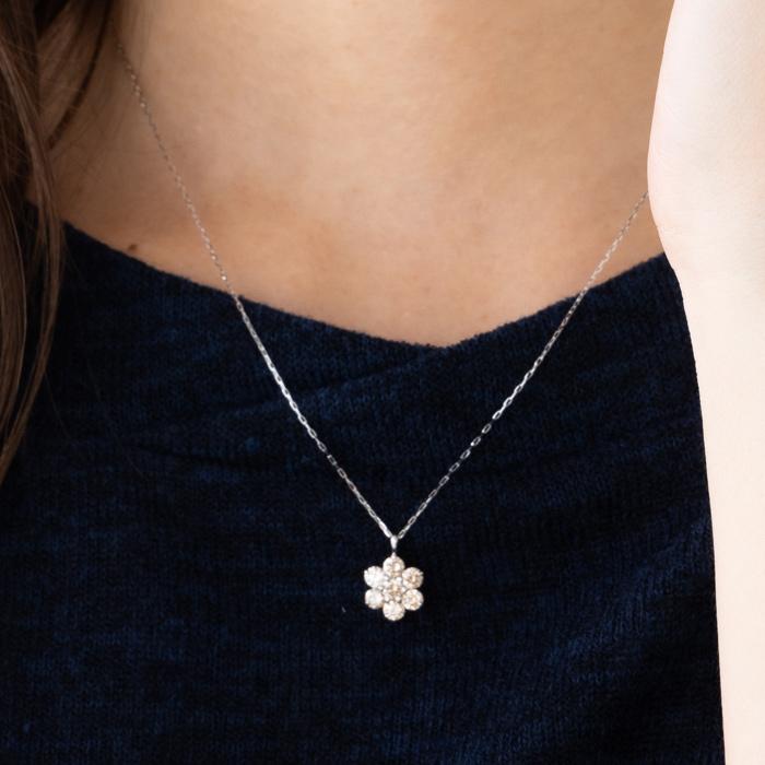在庫限りの得な商品【約45cm】Pt900 約1.0ct ダイヤモンド ネックレス 