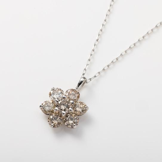 在庫限りの得な商品【約45cm】Pt900 約1.0ct ダイヤモンド ネックレス 