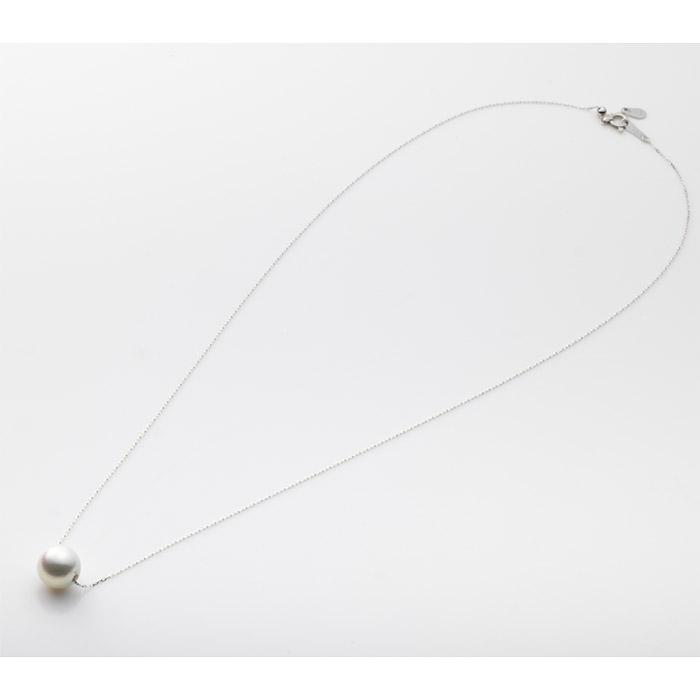 8.5mm ナチュラル アコヤ真珠 Pt900 ペンダント ネックレス スルーペンダント 8.5mm珠 あこや養殖真珠 ナチュラル系 ラウンド珠 プラチナ900 アズキチェーン 45