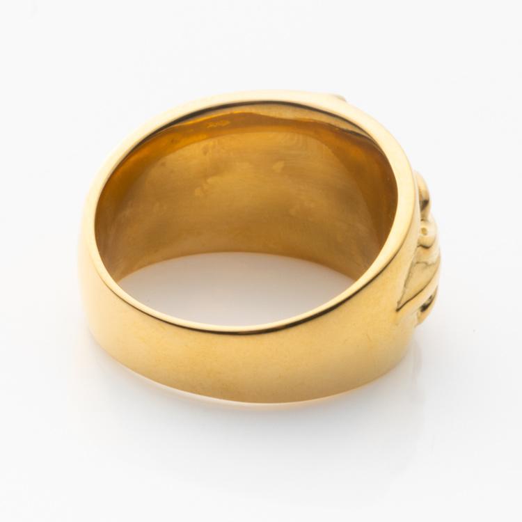 24金 K24 純金 リング 指輪 ゴールド 豪華 クロス ボリューム デザイン