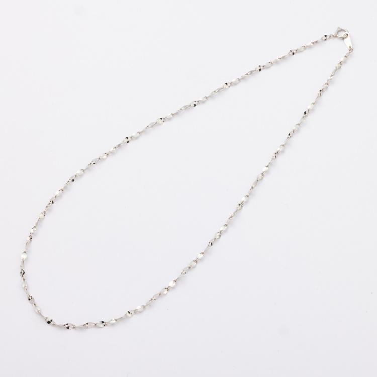 約42cm Pt999 純プラチナ チェーン ネックレス ファンタジアロール 0.5 幅約2.5mm Pt999 プラチナ チェーン 華やか 地金の画像