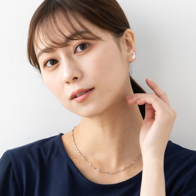 約42cm Pt999 純プラチナ チェーン ネックレス ファンタジアロール 0.5 幅約2.5mm Pt999 プラチナ チェーン 華やか 地金の画像