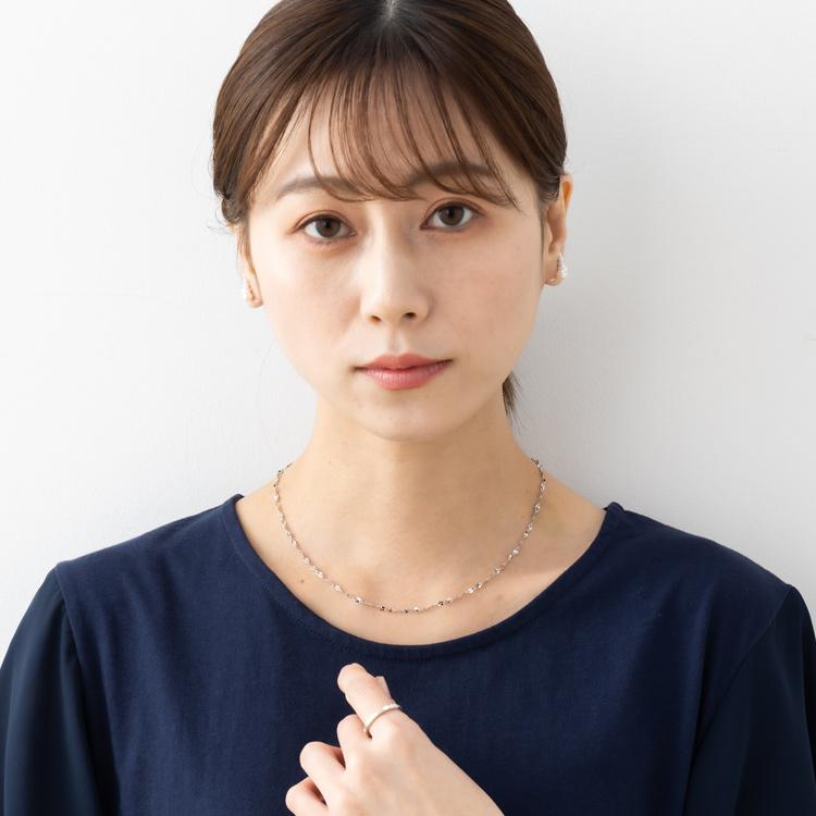 純プラチナ pt 999 チェーンネックレス 約42cm 約42cm Pt999 純プラチナ チェーン ネックレス ファンタジアロール 0.5