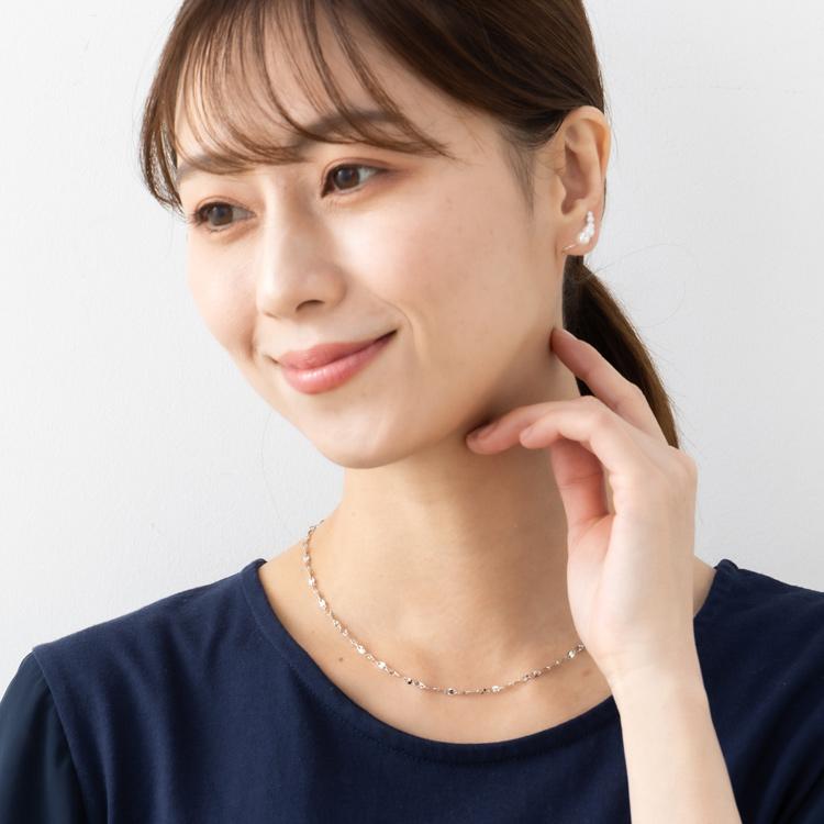 約42cm Pt999 純プラチナ チェーン ネックレス ファンタジアロール 0.5 幅約2.5mm Pt999 プラチナ チェーン 華やか 地金の画像