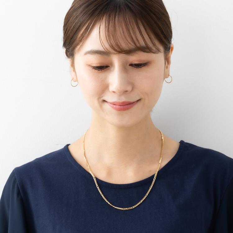 約50cm フィガロチェーン ネックレス キヘイ K18YG PG Pt850 18金 イエローゴールド ピンクゴールド プラチナ 幅約2mm K18 地金 メンズ レディース ユニセックスの画像