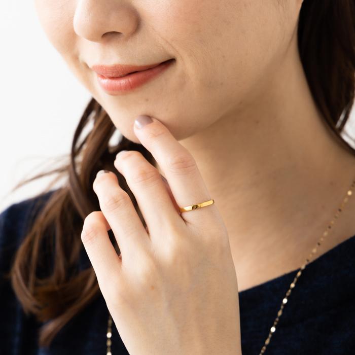 K18 リング 18金 指輪 ゴールド 豪華 平打ち デザイン 約1.4ｇ(10号基準)　幅約1.9ｍｍ レディース メンズ ペアリング マリッジリングの画像
