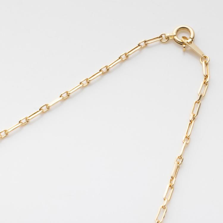 【約40cm】 ペーパークリップ チェーン ネックレス K18 YG 幅約1.6mm イエローゴールド 18金 ネックレス 地金 チェーンネックレス 050の画像