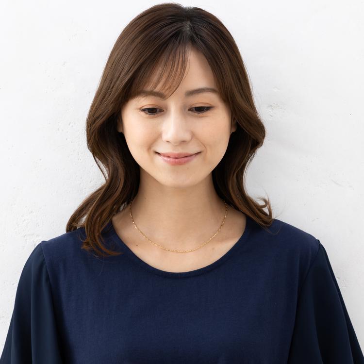約40cm】 ペーパークリップ チェーン ネックレス K18 YG 幅約1.6 約40cm】 ペーパークリップ チェーン ネックレス K18 YG 幅約1.6