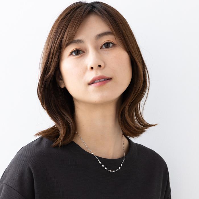 ペタルグラデーションチェーンネックレス 純プラチナ Pt999 グラデーションネックレス  ネックレス ネックレス レディース 純Pt ネックレスの画像