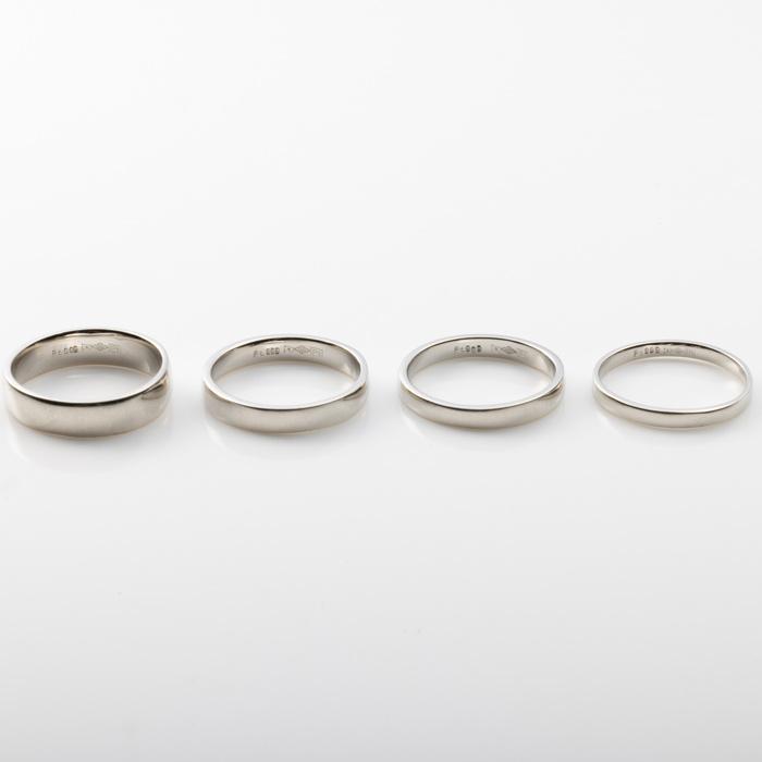 Pt950 リング プラチナ950 指輪 平打ち デザイン 幅約3.1mm 約