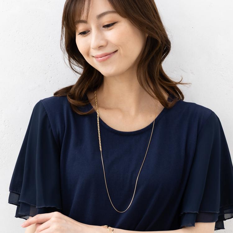 約80cm】 中空 K18 ベネチアンチェーン スカルチェーン ドッキング