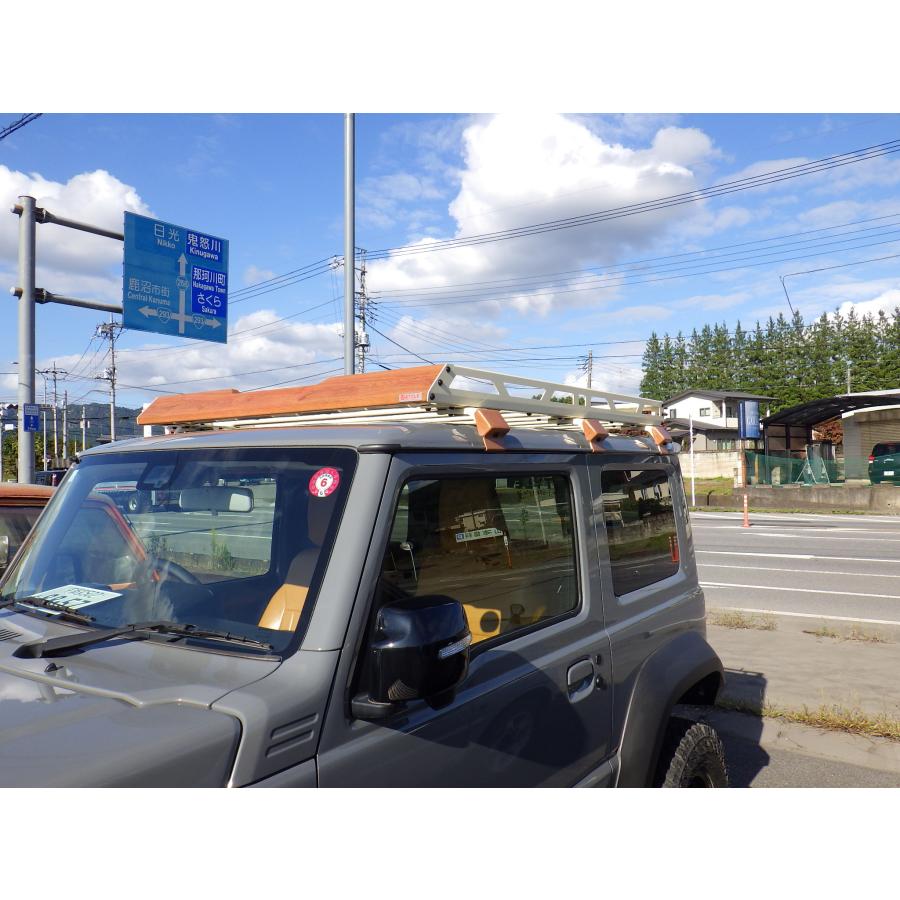 ジムニー JB64W JB74W ルーフラック ジムニー JB64W JB74W アルミ ルーフラック フォグステー付き