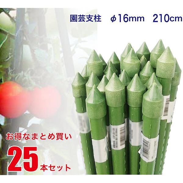 園芸支柱 16mm×長さ210cm 25本 セット (まとめ買い) (配送地域限定商品) イボ竹 農業資材 畑 ガーデニング CSP-16-210-SET-HOUJIN-ONLY