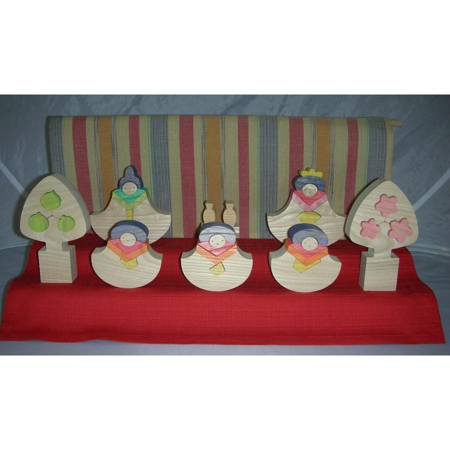 てなグッズやてなグッズや小黒三郎 組木の雛人形 銀杏びな二段飾り