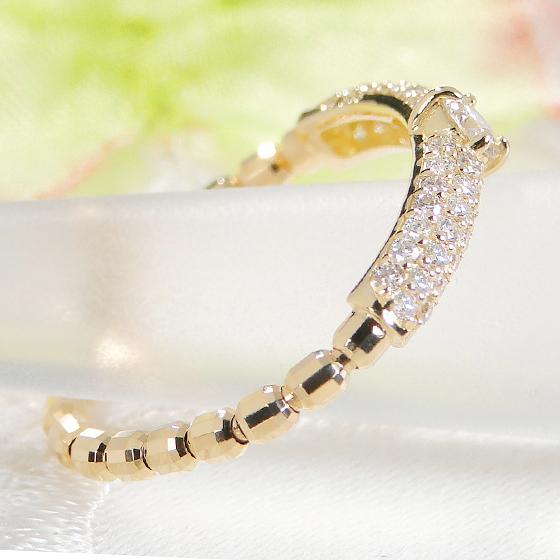 pt950/K18YG/PG ストレッチダイヤ リング【0.30ct】人気 プラチナ 18金 イエローゴールド ストレッチリング フレキシブル フリーサイズ サイズ直し不要 伸縮の画像