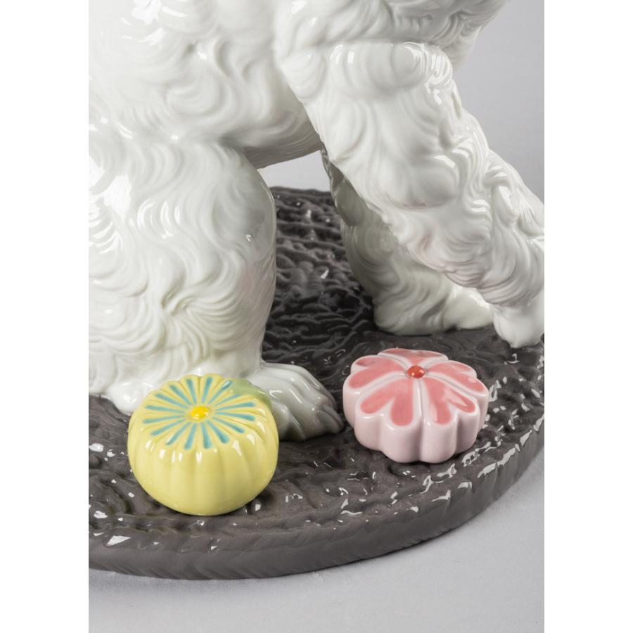 プードルのお茶会 LLADRO リヤドロ 犬 リアル フィギュリン 置物