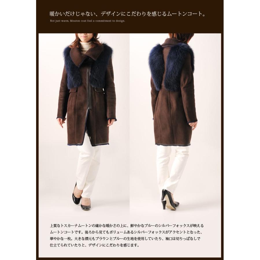 即納最大半額 毛皮 ムートンコート 1点限り トスカーナ ムートン フォックス コート Wフェイス 着丈90cm レディース 秋冬 毛皮コート 人気絶頂 Zoetalentsolutions Com