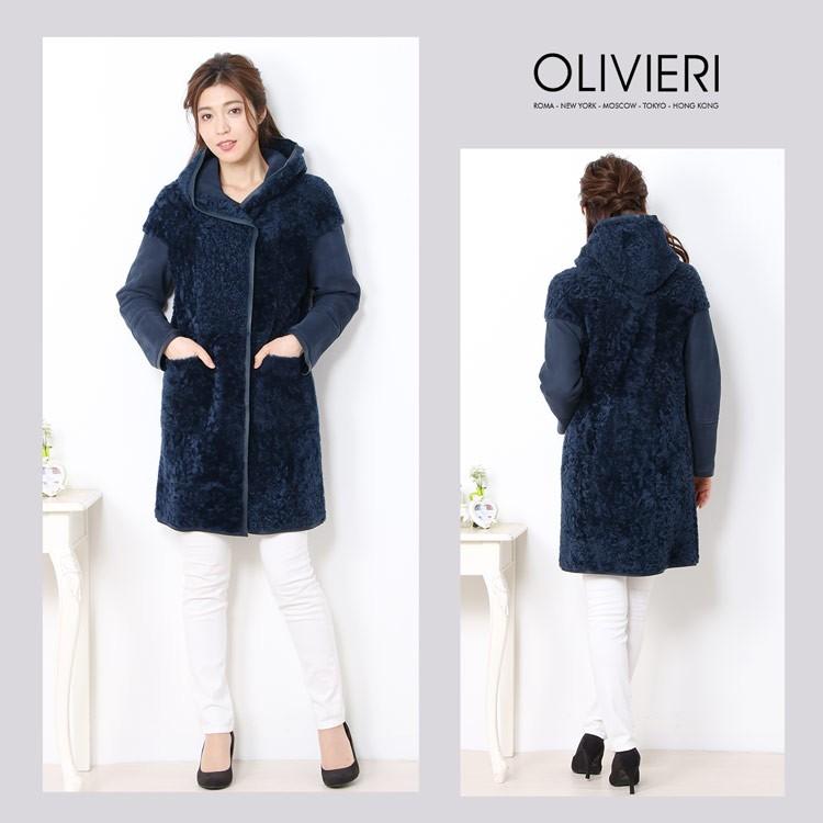 OLIVIERI ファーコート 上質ムートン ロングコート sankyo shokai（三京商会） リアルムートン ［OLIVIERI］ ムートン