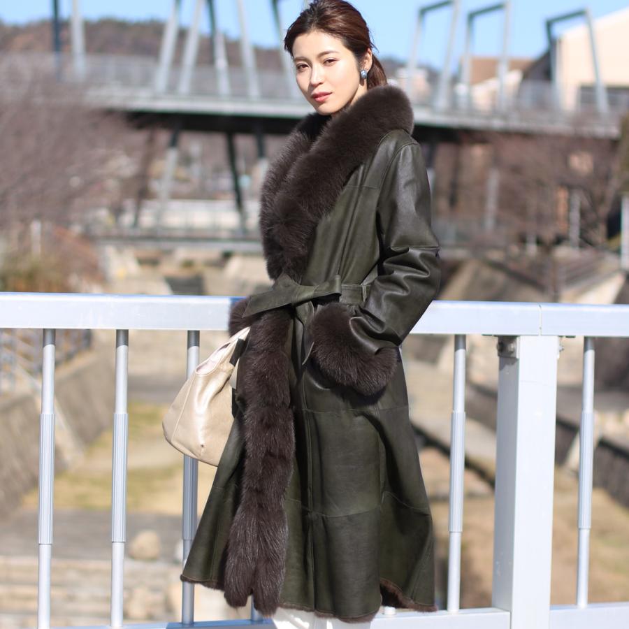 冬の街に映えるラベンダー☆肉厚フォックス×ふわふわレッキス毛皮