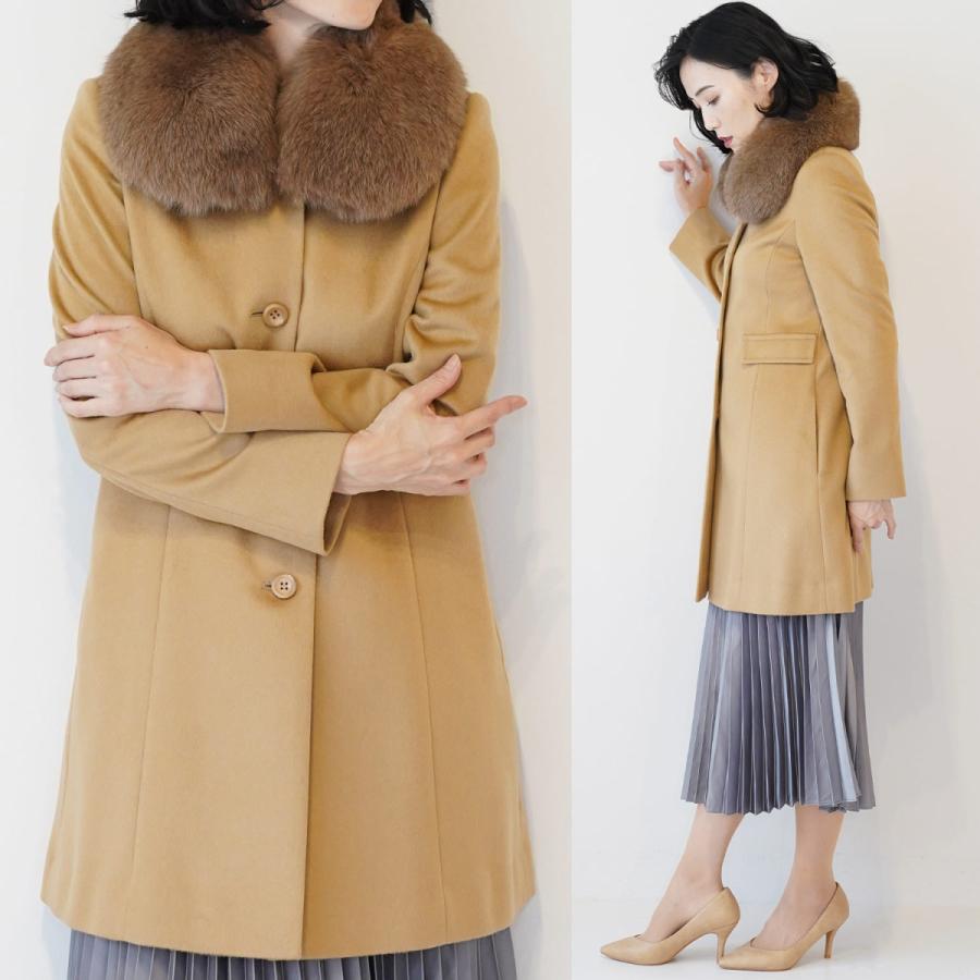 超激安新品 カシミヤ (02000070r) クリスマス sankyo shokai-三京商会 - 通販 - PayPayモール 100% コート レディース フォックス ファー 着丈85cm HOT品質保証