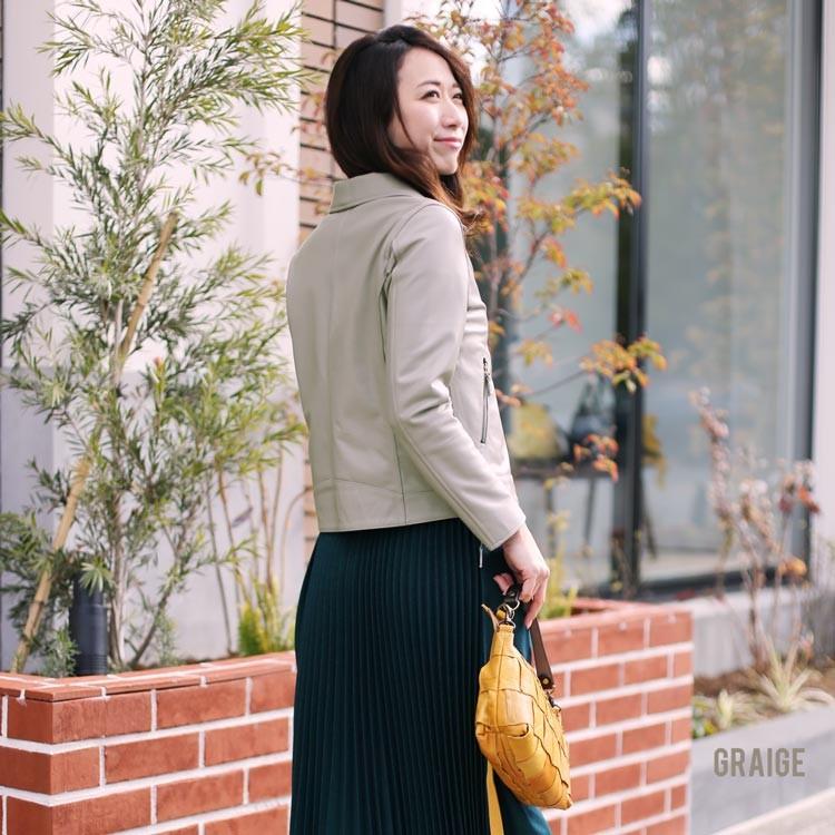 レザー ライダース ジャケット イタリア ラム ダブル ソフト レディース ベージュ グレージュ ボルドー ブラック No r Sankyo Shokai 三京商会 通販 Yahoo ショッピング